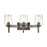 Atlas Lighting Dillon 22''W 3Lt Vanity Light, Vintage Rust/Clear