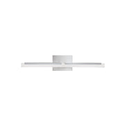 Atlas Lighting Double L Sconce 26''W LED Vanity Light, Nickel/white - WL11281-NK