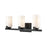 Atlas Lighting Dressler 22''W 3Lt Vanity Light, Matte Black/White