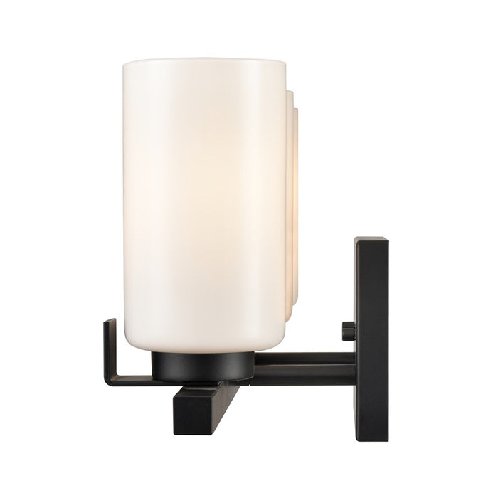 Atlas Lighting Dressler 22''W 3Lt Vanity Light, Matte Black/White
