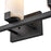 Atlas Lighting Dressler 22''W 3Lt Vanity Light, Matte Black/White