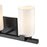 Atlas Lighting Dressler 22''W 3Lt Vanity Light, Matte Black/White