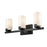 Atlas Lighting Dressler 22''W 3Lt Vanity Light, Matte Black/White