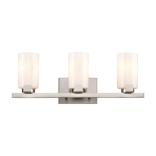 Atlas Lighting Dressler 22'' Wide 3Lt Vanity Light, Nickel/White