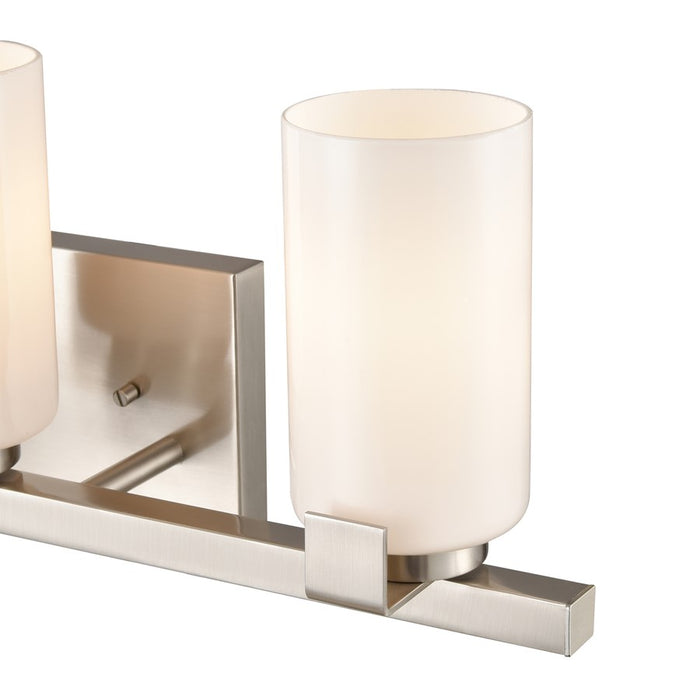 Atlas Lighting Dressler 22'' Wide 3Lt Vanity Light, Nickel/White