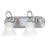 Atlas Lighting Elipse 18'' Wide 2Lt Vanity Light, Nickel/White