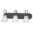 Atlas Lighting Elipse 24'' Wide 3Lt Vanity Light, Bronze/White