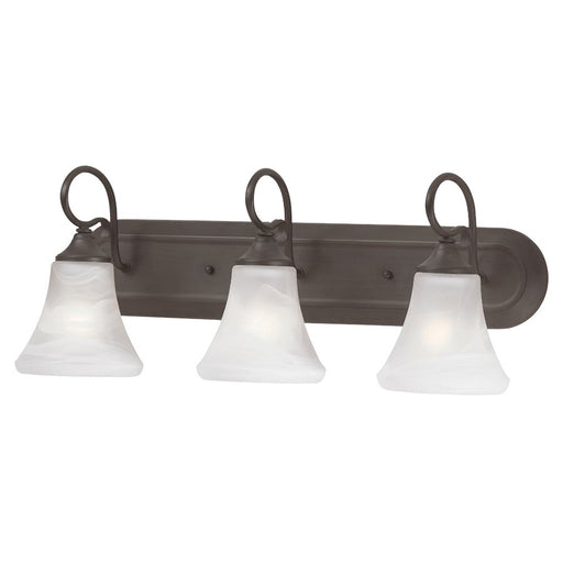 Atlas Lighting Elipse 24'' Wide 3Lt Vanity Light, Bronze/White