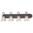 Atlas Lighting Elipse 36'' Wide 4Lt Vanity Light, Bronze/White - WL11285-BZ