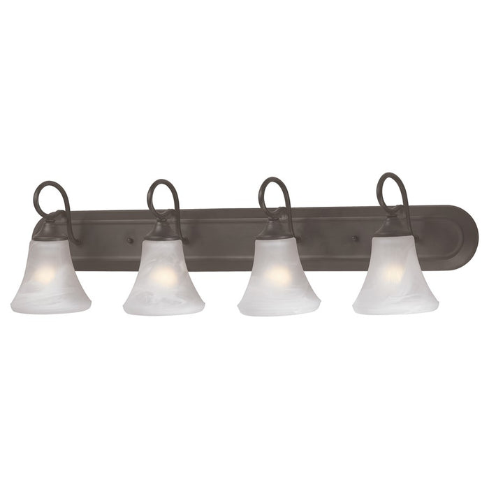 Atlas Lighting Elipse 36'' Wide 4Lt Vanity Light, Bronze/White - WL11285-BZ