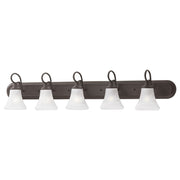 Atlas Lighting Elipse 48'' Wide 5Lt Vanity Light, Bronze/White - WL11286-BZ