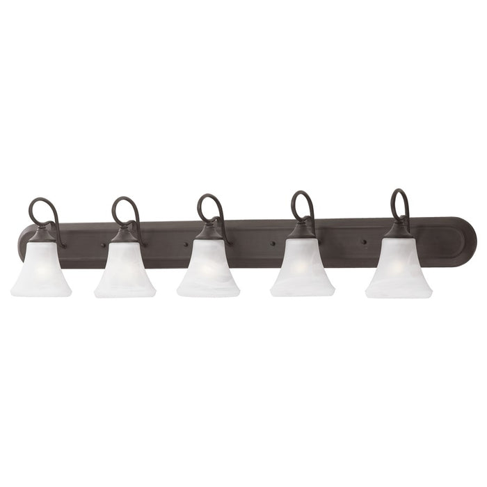 Atlas Lighting Elipse 48'' Wide 5Lt Vanity Light, Bronze/White - WL11286-BZ