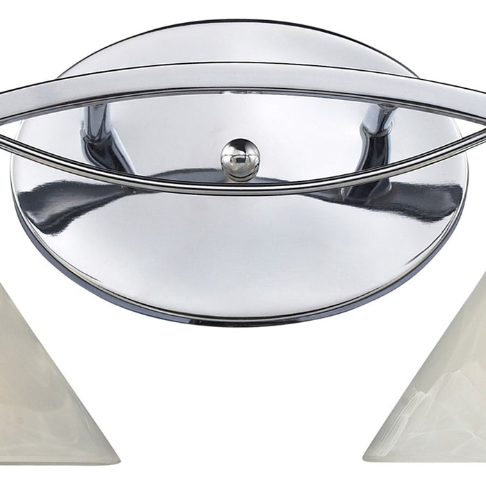 Atlas Lighting Elysburg 18'' Wide 2Lt Vanity Light, Chrome/White