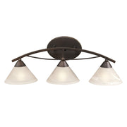 Atlas Lighting Elysburg 25'' Wide 3Lt Vanity Light, Bronze/White - WL11289-BZ