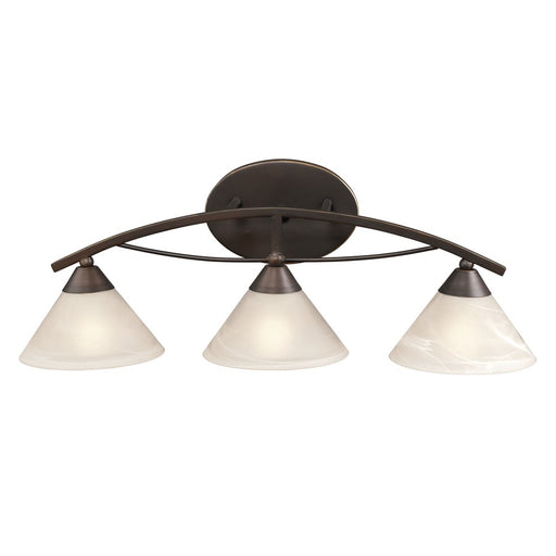 Atlas Lighting Elysburg 25'' Wide 3Lt Vanity Light, Bronze/White - WL11289-BZ