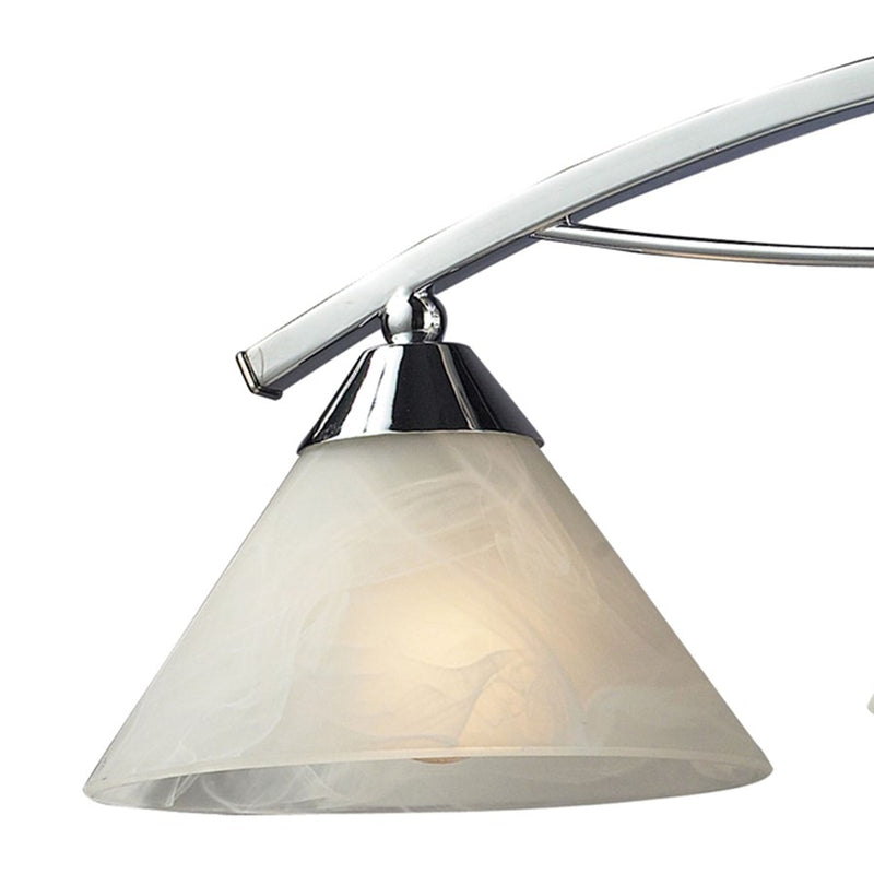 Atlas Lighting Elysburg 25in 3-Light Vanity Light | Transitional Polished Chrome and White Glass | Bathroom Vanity | 25 x 9 x 10 in | Model WL11289-CH