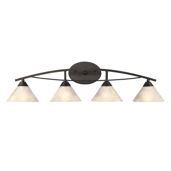 Atlas Lighting Elysburg 36'' Wide 4Lt Vanity Light, Bronze/White