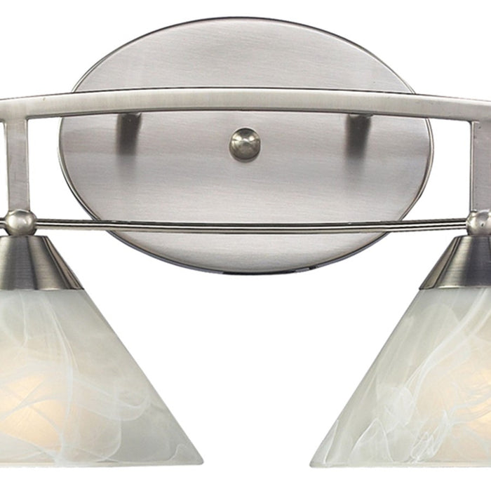 Atlas Lighting Elysburg 36'' Wide 4Lt Vanity Light, Nickel/White