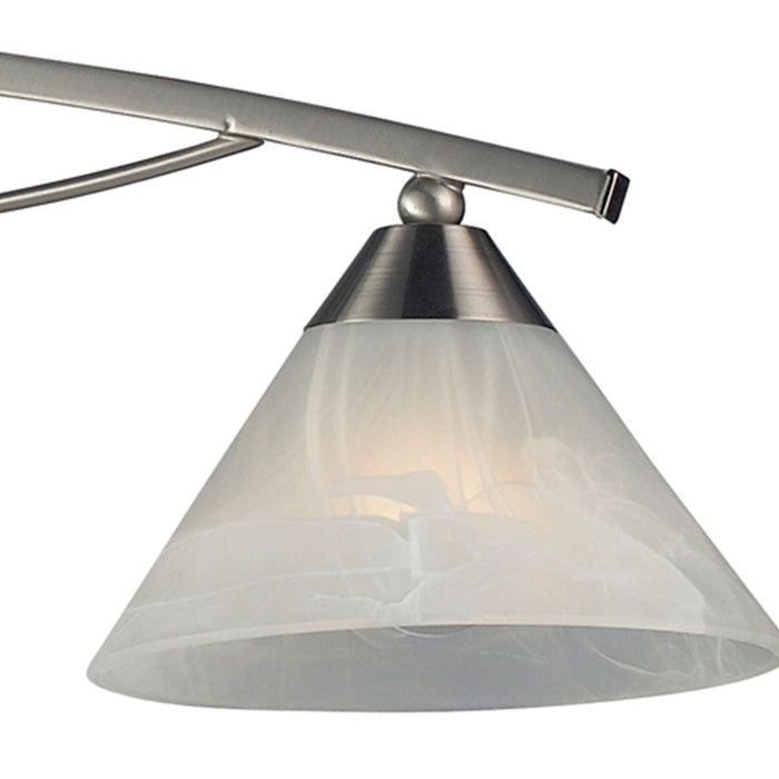 Atlas Lighting Elysburg 36'' Wide 4Lt Vanity Light, Nickel/White