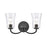 Atlas Lighting Emily 17'' Wide 2Lt Vanity Light, Matte Black/Clear