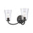 Atlas Lighting Emily 17'' Wide 2Lt Vanity Light, Matte Black/Clear