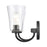 Atlas Lighting Emily 17'' Wide 2Lt Vanity Light, Matte Black/Clear