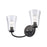 Atlas Lighting Emily 17'' Wide 2Lt Vanity Light, Matte Black/Clear