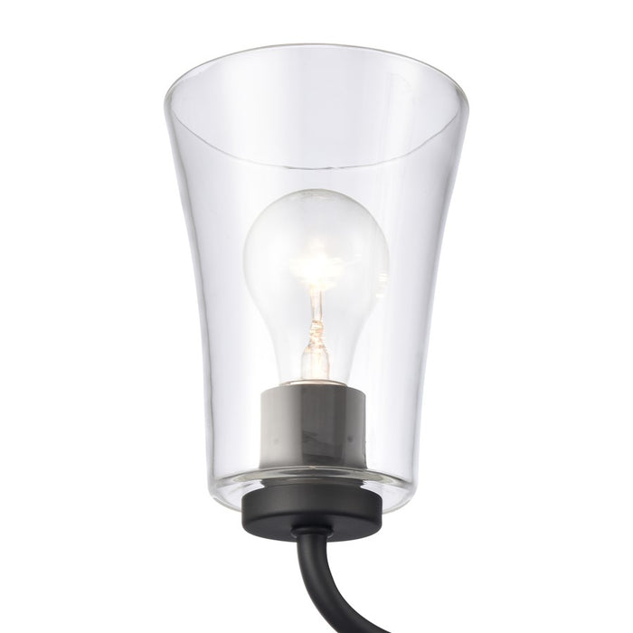 Atlas Lighting Emily 17'' Wide 2Lt Vanity Light, Matte Black/Clear