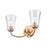 Atlas Lighting Emily 17'' Wide 2Lt Vanity Light, Brushed Gold/Clear