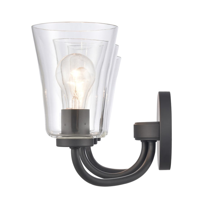 Atlas Lighting Emily 23in 3-Light Vanity Light | Traditional Matte Black and Clear Glass | Bathroom Vanity | 23 x 8.75 x 9.5 in | Model WL11294-BK