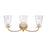 Atlas Lighting Emily 23'' Wide 3Lt Vanity Light, Brushed Gold/Clear