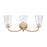 Atlas Lighting Emily 23'' Wide 3Lt Vanity Light, Brushed Gold/Clear
