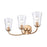 Atlas Lighting Emily 23'' Wide 3Lt Vanity Light, Brushed Gold/Clear
