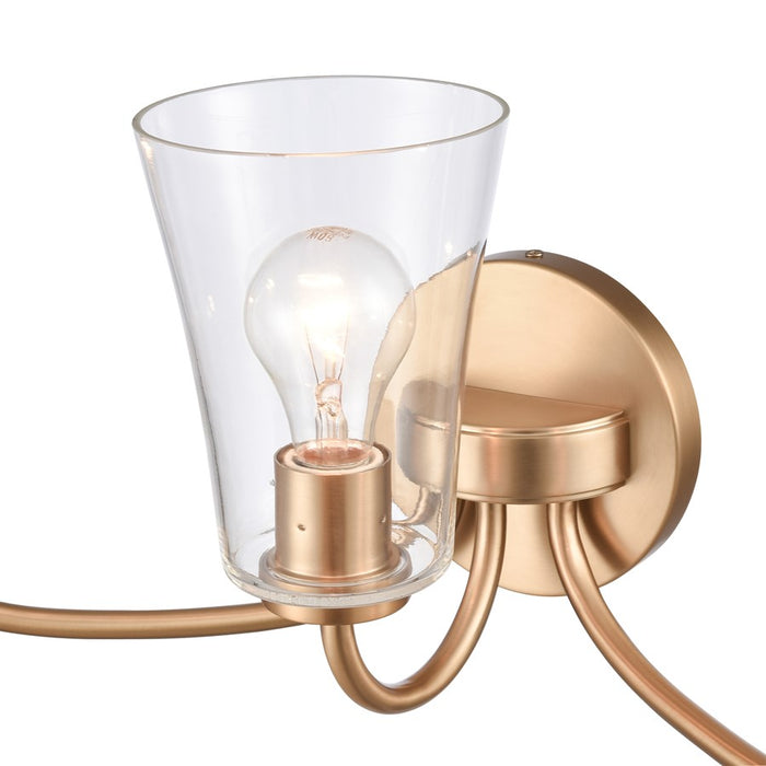 Atlas Lighting Emily 23'' Wide 3Lt Vanity Light, Brushed Gold/Clear