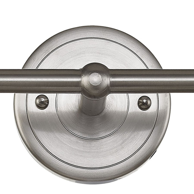 Atlas Lighting English Pub 18in 2-Light Vanity Light | Transitional Brushed Nickel and Nickel Metal Shades | Bathroom Vanity | Model WL11295-NK1