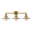 Atlas Lighting English Pub 28'' Wide 3Lt Vanity Light, Brass/Clear