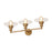Atlas Lighting English Pub 28'' Wide 3Lt Vanity Light, Brass/Clear