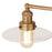Atlas Lighting English Pub 28'' Wide 3Lt Vanity Light, Brass/Clear