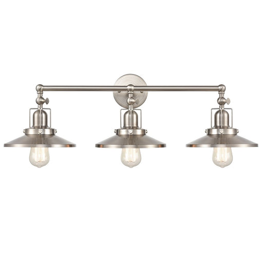 Atlas Lighting English Pub 28'' Wide 3Lt Vanity Light, Nickel