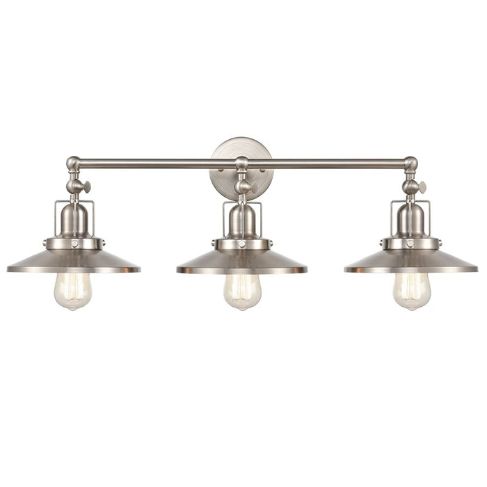 Atlas Lighting English Pub 28'' Wide 3Lt Vanity Light, Nickel