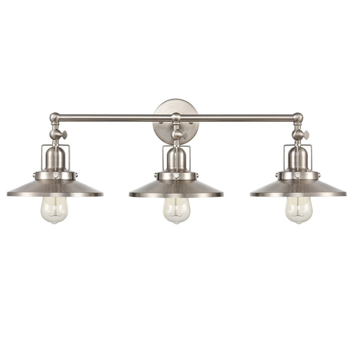 Atlas Lighting English Pub 28'' Wide 3Lt Vanity Light, Nickel