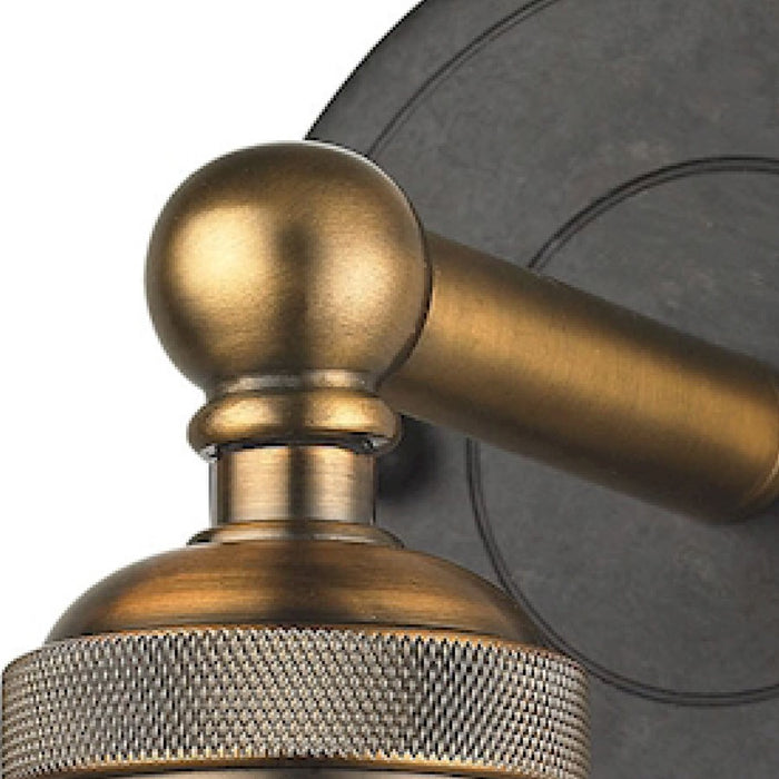 Atlas Lighting English Pub 8'' High 1Lt Sconce, Antique Brass/Black