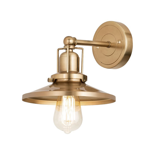 Atlas Lighting English Pub 7'' High 1Lt Sconce, Satin Brass/Brass