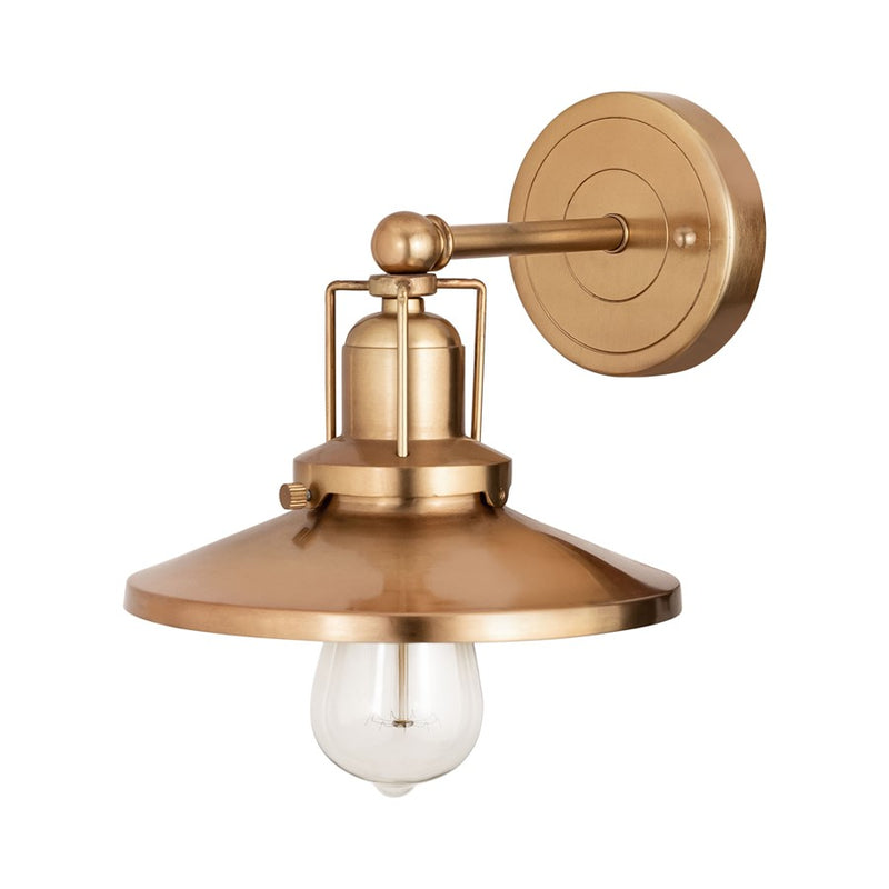Atlas Lighting English Pub 7'' High 1Lt Sconce, Satin Brass/Brass