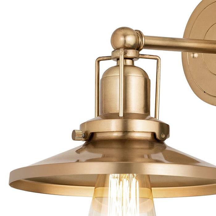 Atlas Lighting English Pub 7'' High 1Lt Sconce, Satin Brass/Brass