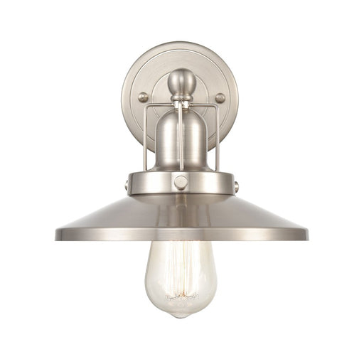 Atlas Lighting English Pub 8'' High 1Lt Sconce, Satin Nickel