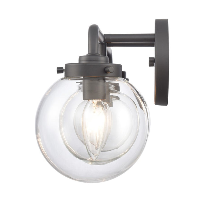 Atlas Lighting Fairbanks 22.75''W 3Lt Vanity Light, Black/Clear