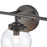 Atlas Lighting Fairbanks 22.75''W 3Lt Vanity Light, Black/Clear