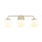 Atlas Lighting Fairbanks 22.75''W 3Lt Vanity, Nickel/Opal/White