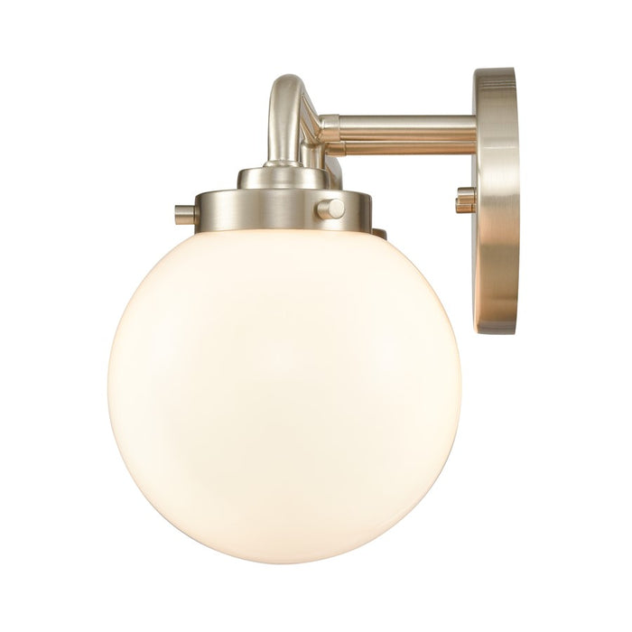 Atlas Lighting Fairbanks 22.75''W 3Lt Vanity, Nickel/Opal/White